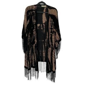 Staring at Stars Tie Dye Fringe Sheer Flowy Kimono Urban Outfitters
